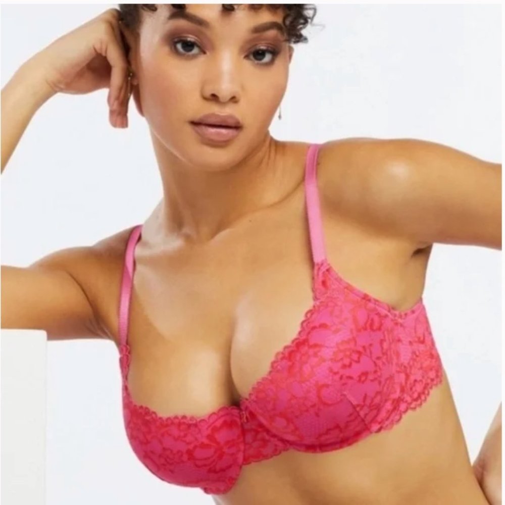 NWT Savage X Fenty Floral Lace Balconette Bra 32C